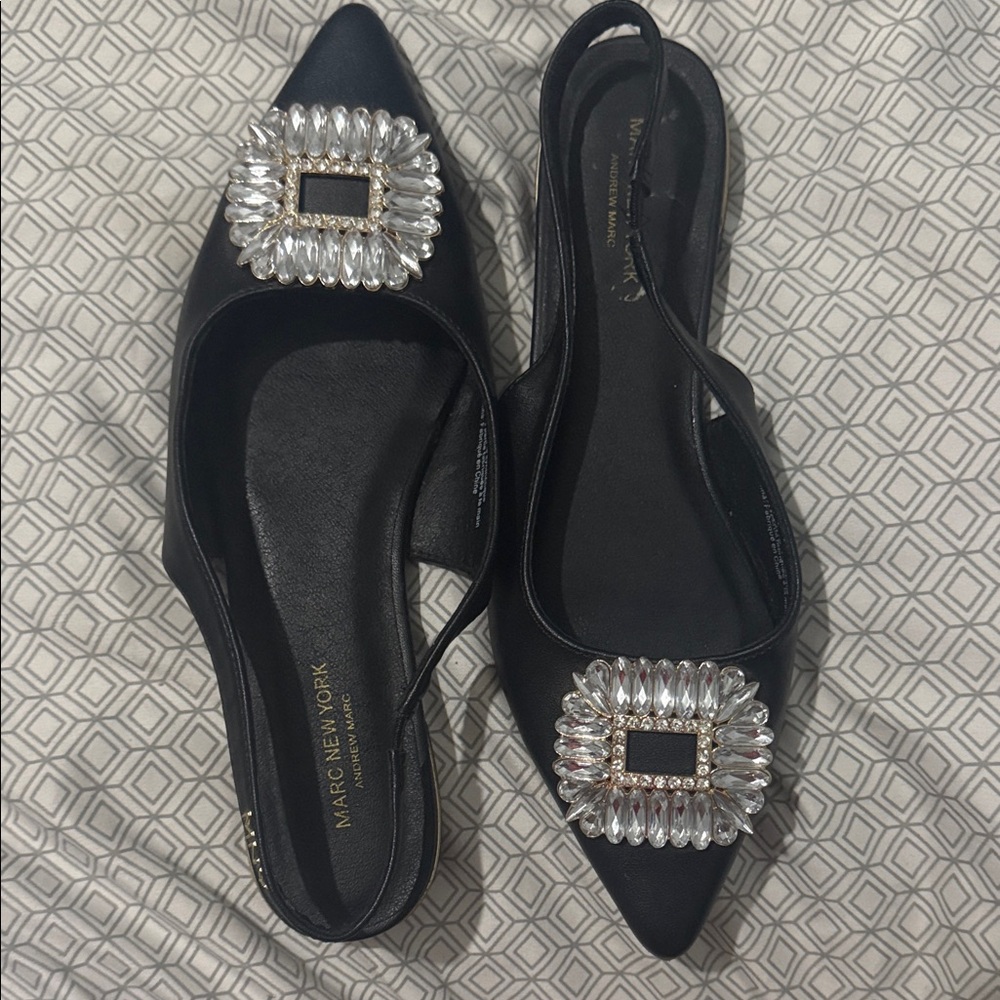 Marc New York Black Embellished Flats